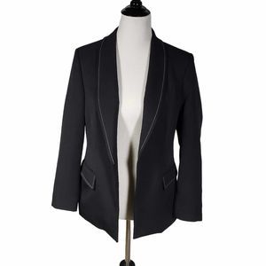 T. Tahari women's size 6 Black w/ White Thread Blazer